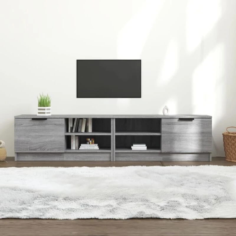 Image of VIDAXL TV Cabinets 2 pcs Grey Sonoma 80x35x36.5cm Engineered Wood Vidaxl 8720286968376