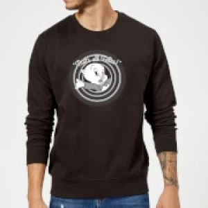 Image of Looney Tunes That's All Folks Porky Pig Sweatshirt - Black - S