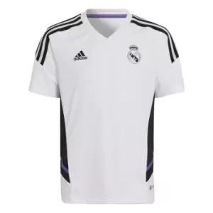 Image of adidas Real Madrid Condivo 22 Training Jersey Kids - White