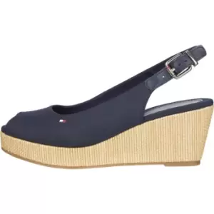Image of Tommy Hilfiger Iconic Elba Sling Back Wedges - Blue