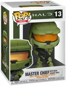 Image of Halo Master Chief with MA40 Assault Rifle Vinyl Figure 13 Funko Pop! multicolor