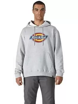Image of Dickies Logo Graphic Fleece Hoodie - Grey Size M Men