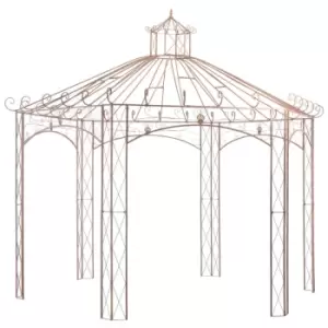 Image of Vidaxl Garden Pavilion Antique Brown 4m Iron