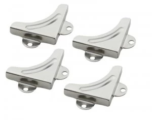 Image of Wickes Mirror Corner Clips - Nickel Pack of 4