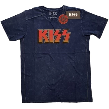 Image of KISS - Classic Logo Unisex Medium T-Shirt - Blue