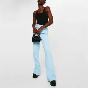 Image of Missguided Tall Tailored Flared Trousers - Blue