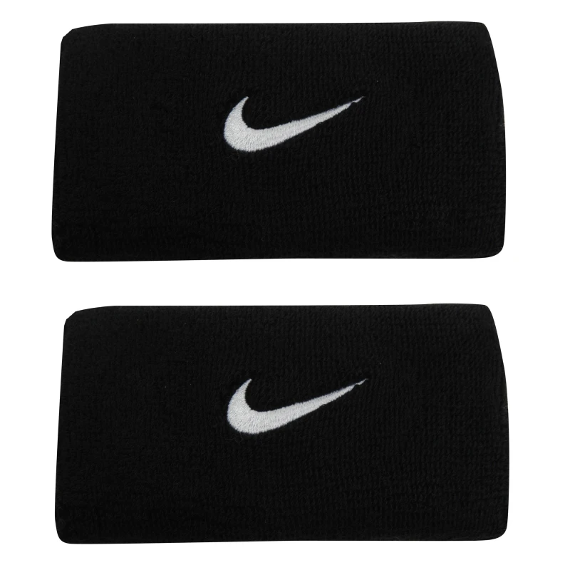Image of Nike Double Wrist Band Black/White unisex One Size