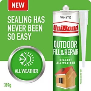 Image of UniBond Outdoor Fill and Repair Cartridge White 280ml 2652146