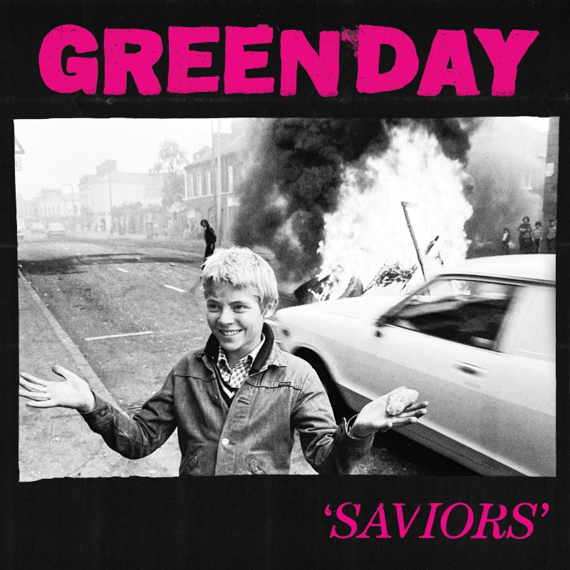 Image of green day Green Day Saviors [Limited Edition Pink/Black Marbled Vinyl] Vinyl LP Black One Size Unisex 0093624866183