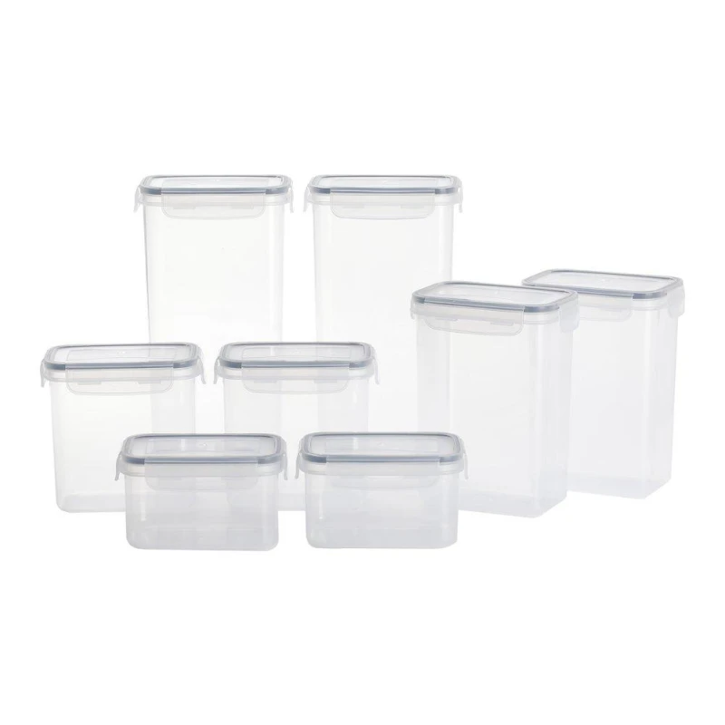 Image of LIFE IDEAS 2x 8pcs Kitchen Storage Containers Clear unisex 2 sets