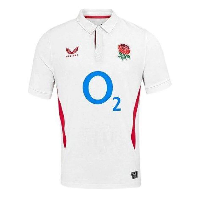 Image of Castore England Rugby Home Classic Shirt 2025 Adults White/Red male S