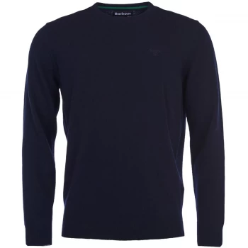 Image of Mens Barbour Essential Lambswool Crew Neck Blue