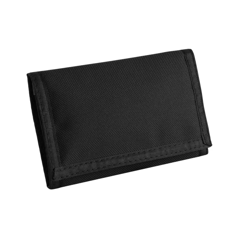 Image of Bagbase Plain Ripper Wallet Black unisex