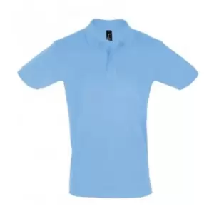 Image of SOLS Mens Perfect Pique Short Sleeve Polo Shirt (S) (Sky Blue)