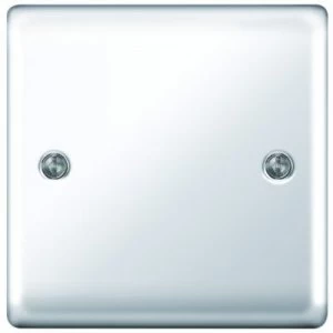 Image of Wickes Single Raised Blanking Plate- Polished Chrome