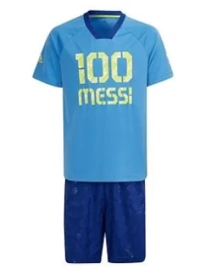 Image of Boys, adidas Messi Set, Blue, Size 9-10 Years