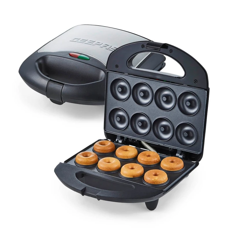 Image of Geepas Doughnut Maker Machine, 8 Hole Snack Maker Donut Pie Cupcake 750W Black