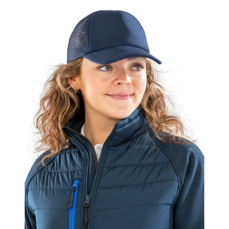 Image of Result Core Mens 1 2 Mesh Trucker Cap in Navy Navy Male One Size