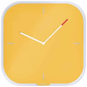 Image of Leitz Cosy Silent Glass Wall Clock, Blue