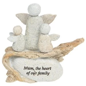 Image of Pebble Art Angel Mothers Love Ornament