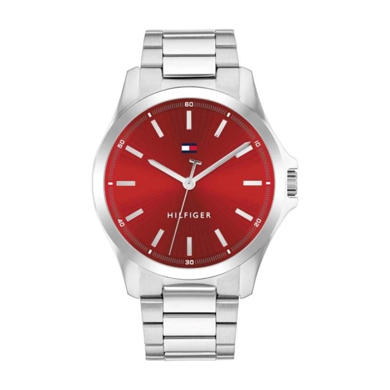 Image of Tommy Hilfiger 1710677 Bruce (43mm) Red Dial / Stainless Watch