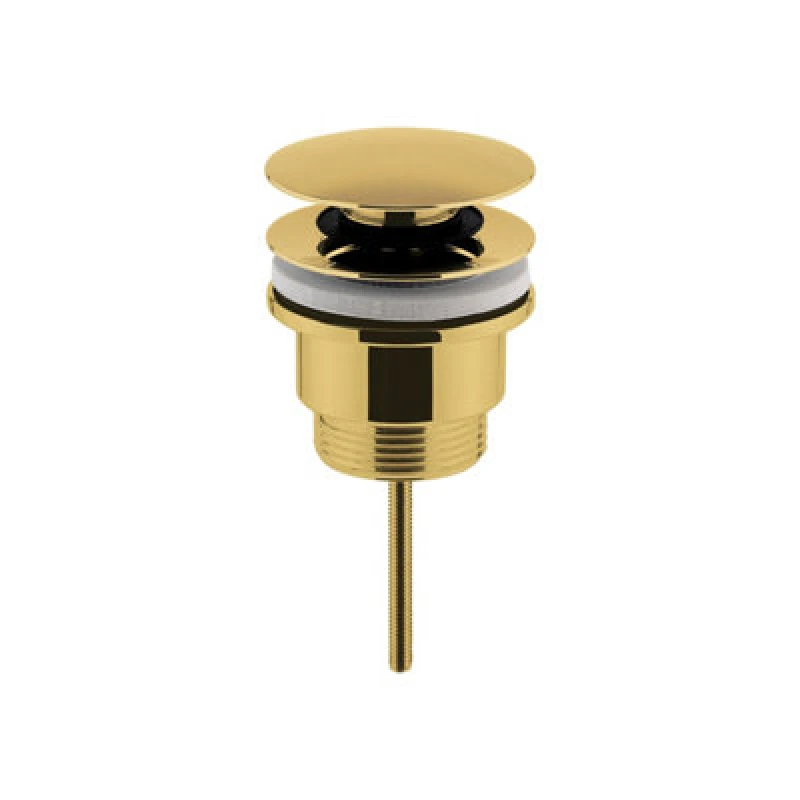 Image of Balterley Universal Push Button Basin Waste Slotted UnslottedBrushed Brass Bronze