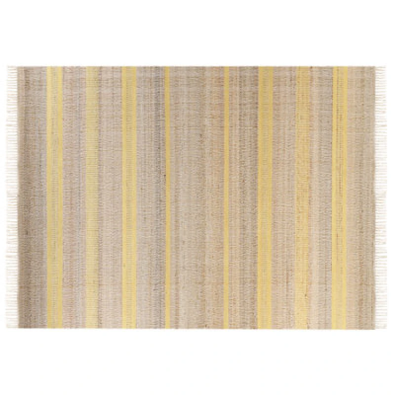 Image of Beliani Rug Talpur Yellow 160 X 230 Cm Jute