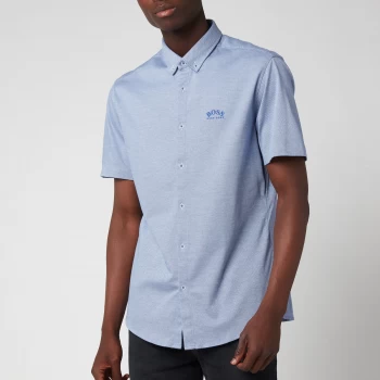 Image of Hugo Boss Athleisure Biadia Short Sleeve Shirt Blue Size S Men