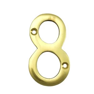 Image of Select Hardware Brass House Number 8