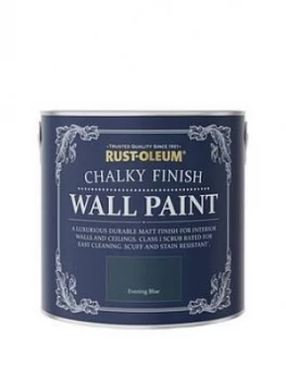Image of Rust-Oleum Rust-Oleum Chalky Wall Paint Evening Blue 2.5L
