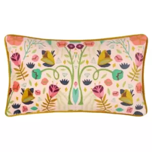Image of Riverside Botanics Illustrated Cushion Pink