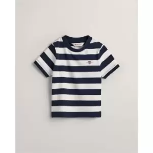 Image of Gant Stripe SS T-Shi Bb33 - Blue