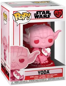 Image of Star Wars Yoda (Valentine's Day) Vinyl Figure 421 Funko Pop! multicolor