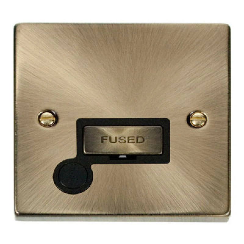 Image of SE Home Antique Brass 13A Fused Ingot Connection Unit With Flex Gold unisex