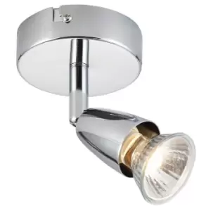 Image of LED Adjustable Ceiling Spotlight Chrome Plate Single GU10 Dimmable Downlight