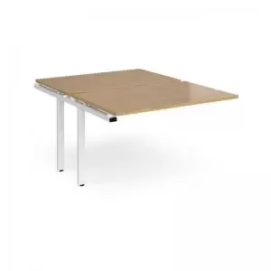 Image of Adapt sliding top add on units 1200mm x 1600mm - white frame and oak