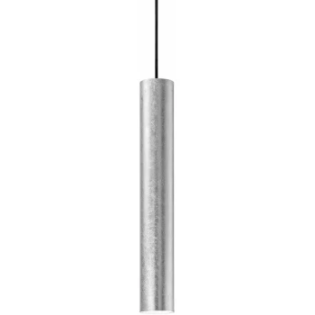 Image of Ideal Lux Lighting - Ideal Lux Look - 1 Light Slim Ceiling Pendant Silver, GU10