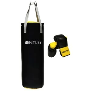 Image of Charles Bentley 3ft Punch Bag and Gloves Set Boxing Kick Boxing Equipment Gym
