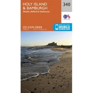 Image of Holy Island and Bamburgh by Ordnance Survey (Sheet map, folded, 2015)