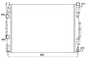 Image of NRF 58327 Engine Cooling Radiator Aluminium Mechanically jointed cooling fins