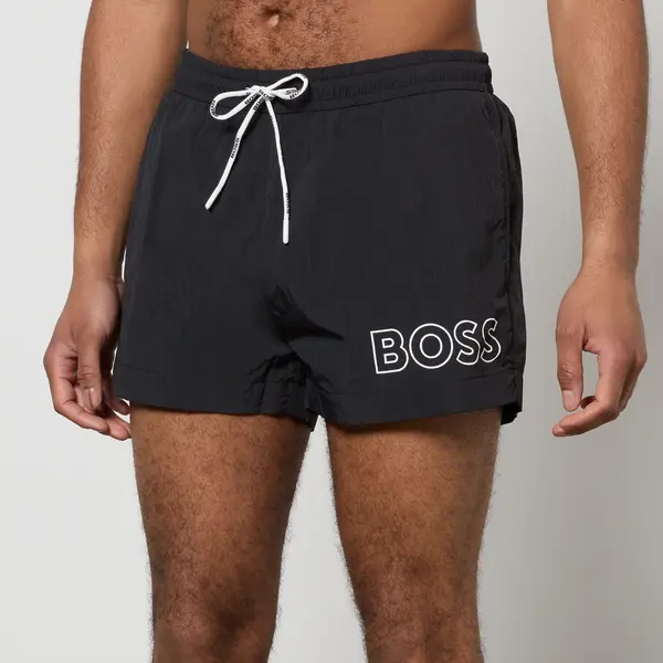 Image of BOSS Swimwear Mooneye Shell Swimming Trunks - S Black Swimwear and Beachwear male 50469280-001 S