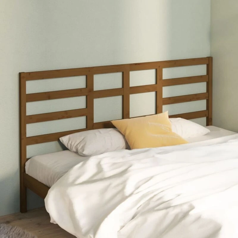 Image of VIDAXL Bed Headboard Honey Brown 206x4x104cm Solid Wood Pine Vidaxl 8720286952061