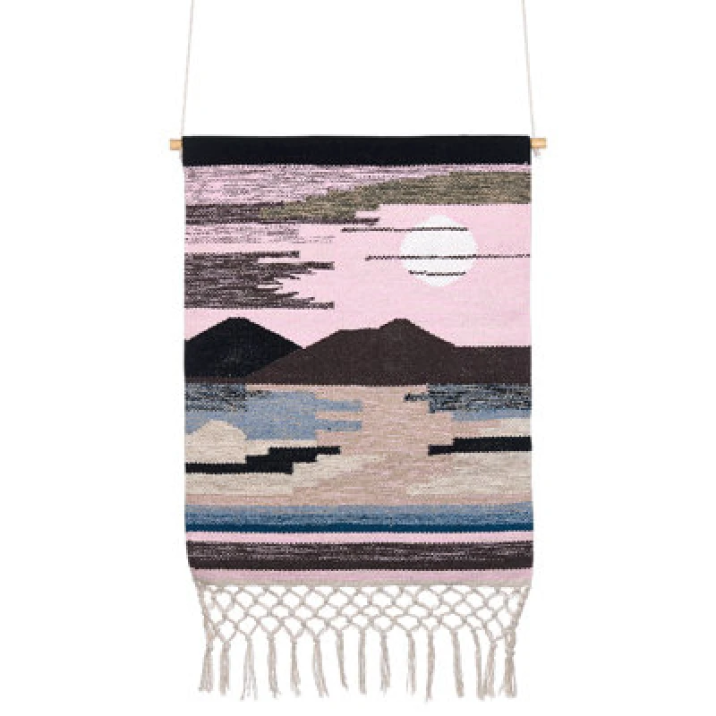 Image of Beliani Fabric Wall Hanging Sadda Cotton 80 Cm Multicolour