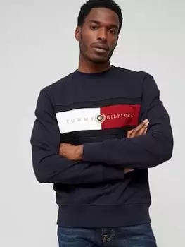 Image of Tommy Hilfiger Icon Insert Sweatshirt - Desert Sky, Desert Sky Size M Men