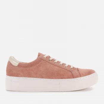Image of Vagabond Womens Zoe Suede Platform Trainers - Dusty Pink - UK 6