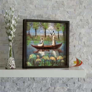 Image of KZM590 Multicolor Decorative Framed MDF Painting