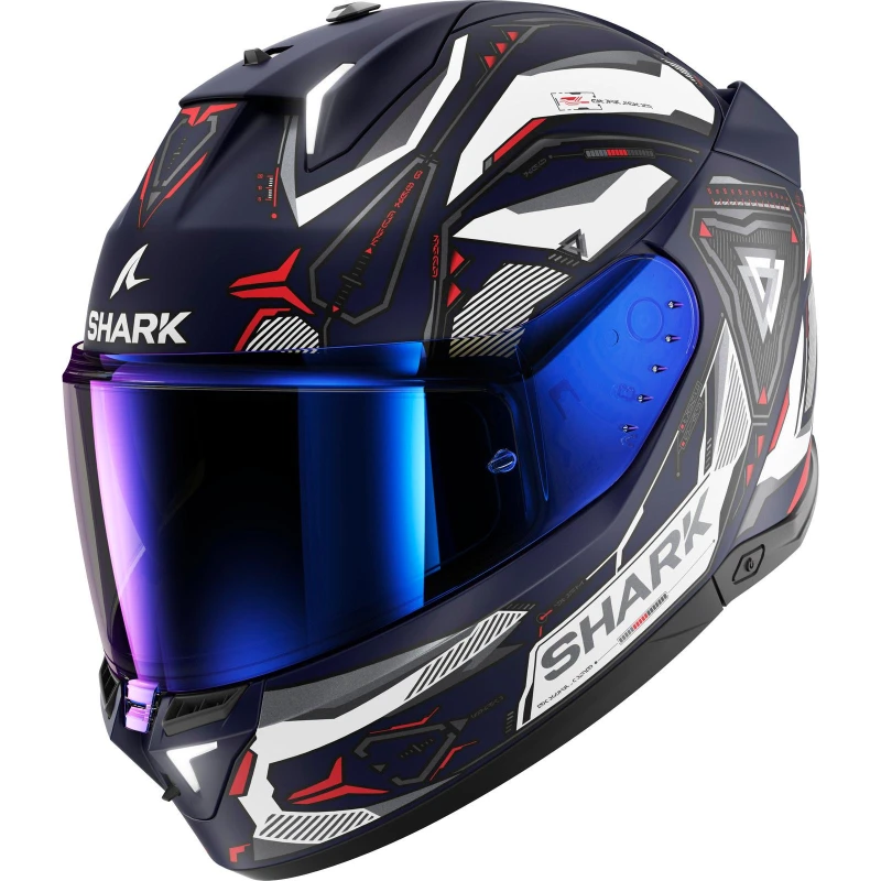 Image of Shark SKWAL i3 Linik Mat Blue White Red BWR Full Face Helmet Size XS