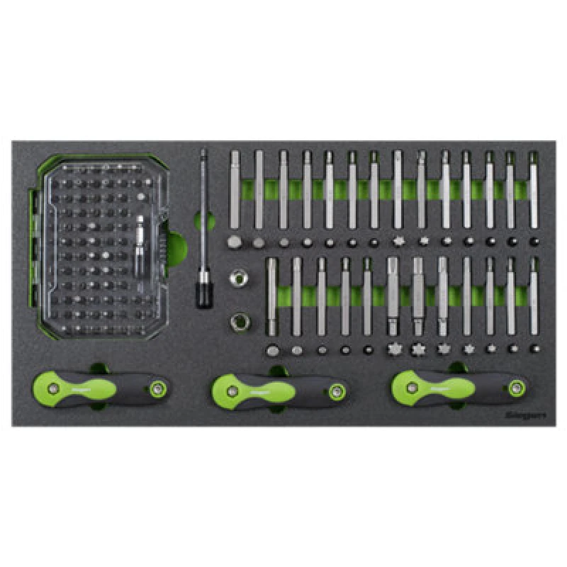 Image of Siegen 170 Piece Folding Keys and Screwdriver Bit set in Module Tray S01275