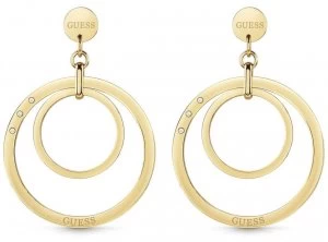 Image of Guess Womens 'Eternal Circles' Large Gold Multi Hoop Jewellery