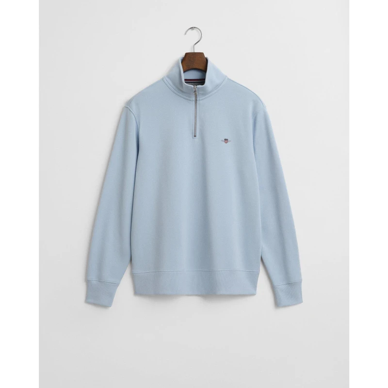 Image of Gant Shield Half-Zip Sweatshirt Fresh Blue male S